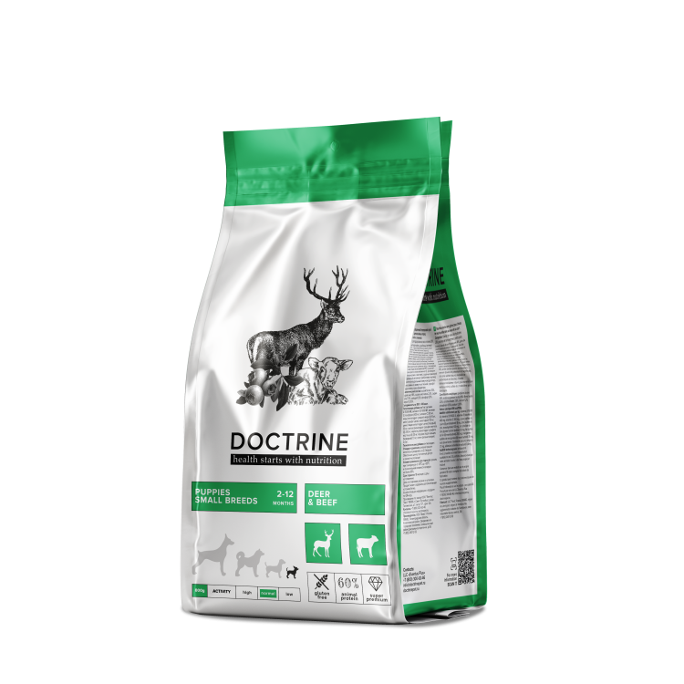 Doctrine (Доктрин) сухой корм беззерновой с олениной для щенков мелких пород 3 кг
